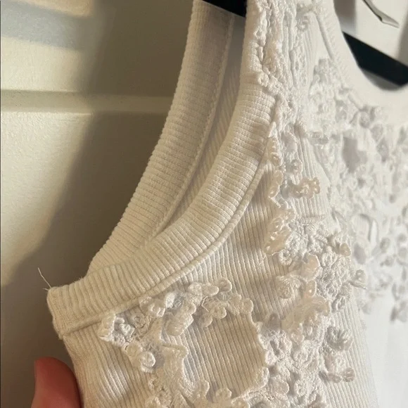Caroline Constas White Embroidered Tank Top - Picture 3 of 3